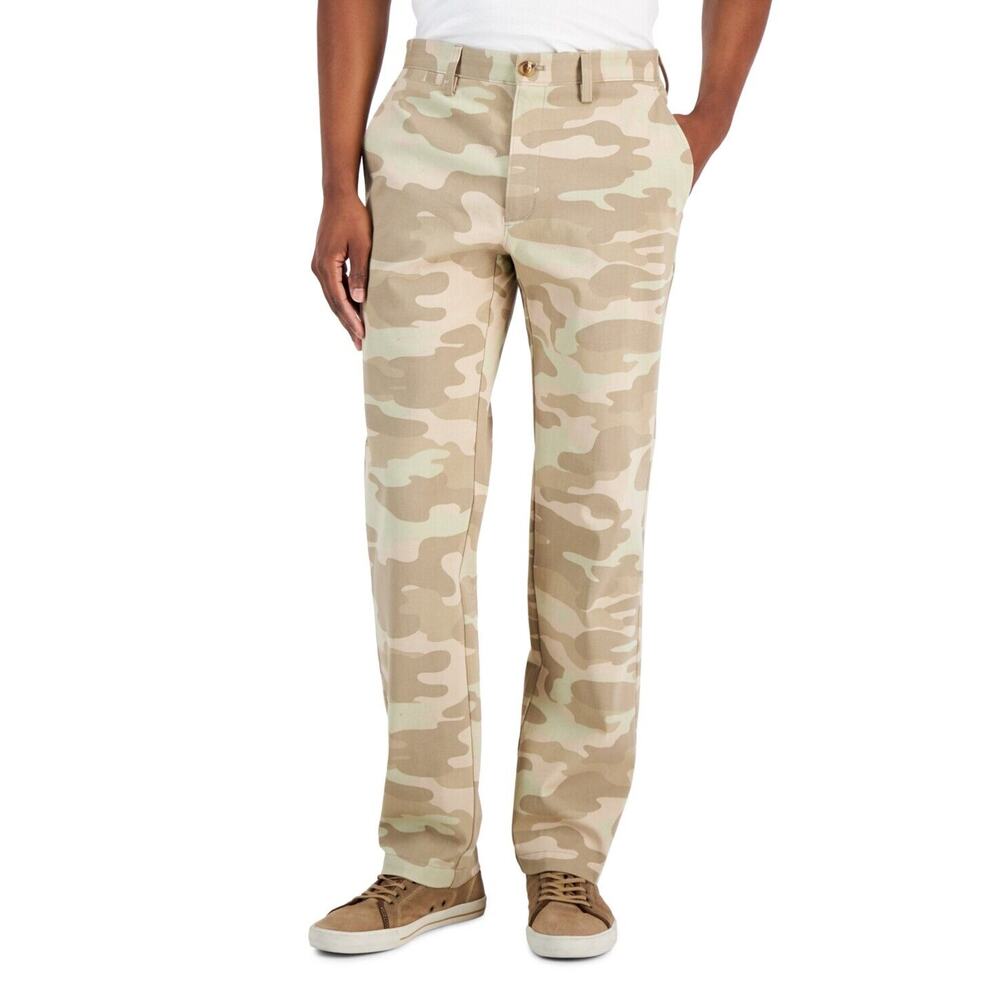 Club Room Men 4-Way Stretch Camouflage Pants Olive Combo Size 38X30 2075